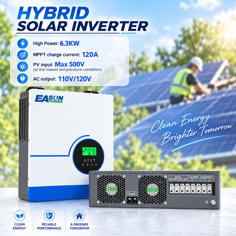 EASUN POWER 6,3 kW Hybrid-Sola – Grid Tie Inverter Limiter 2000W Bewertung und Preis